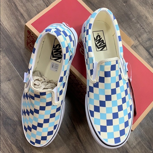 •Vans Classic Slip-On Checkerboard Blue Topaz wmns - Picture 15 of 16
